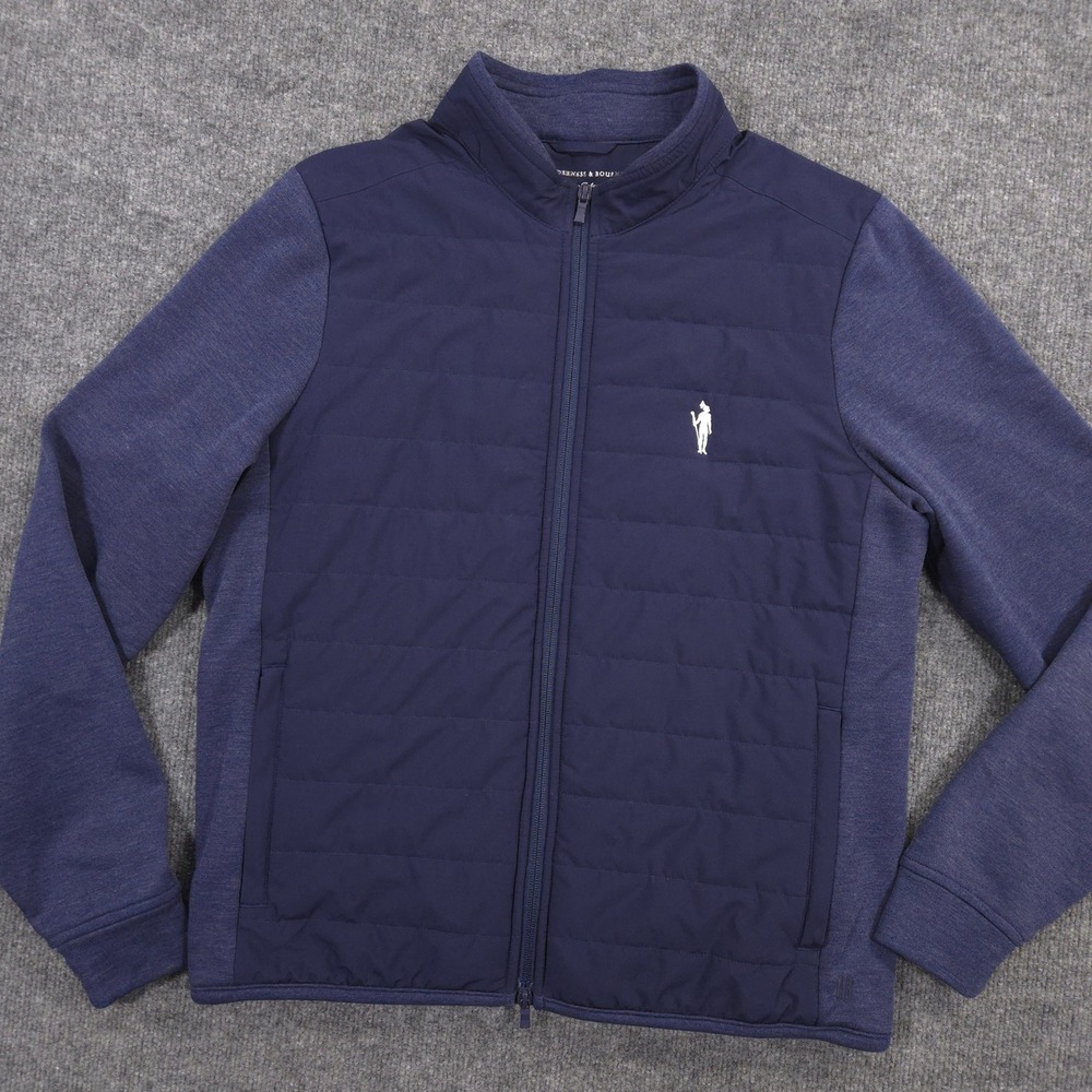 Holderness & Bourne The Evans Jacket Mens M Navy Quilted Hybrid Full Zip Golf